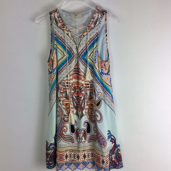 entro Dresses & Skirts - Entro boho tank top dress rayon size S